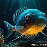 심해의 생태계와 자원 개발 - **Prompt:** A mesmerizing underwater scene capturing the otherworldly beauty of the deep sea. In the...