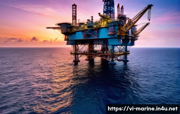 대륙붕 천연가스 개발 - **Prompt 1: Majestic Offshore Gas Exploration in Vietnam**
    "A wide, cinematic shot of a colossal...